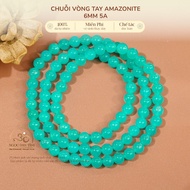 Jade Dan Tam - Amazonite Bracelet Chain 6mm 5A - Water Element & Wood Element