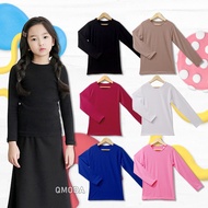 Girls' Long Sleeve Cuffed T-Shirt/Long Sleeve Cuffed T-Shirt Ages 1-14 Years