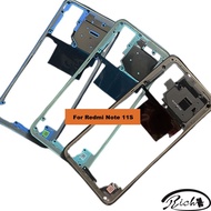 6.43" New Middle Frame For Xiaomi Redmi Note 11S Front Bezel Housing Case Back Mid Plate Replacement