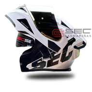 SEC Whirlwind White Black Modular Helmet
