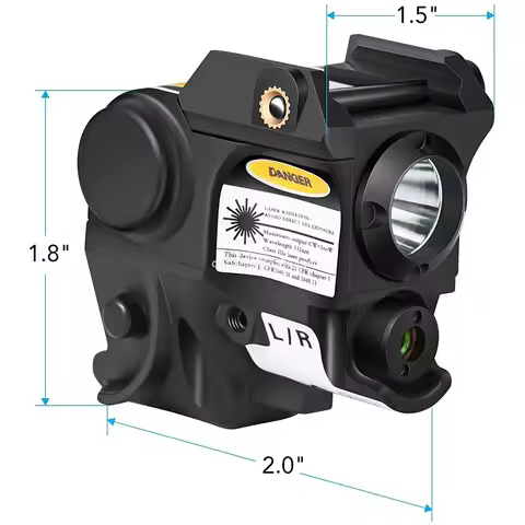 -New Tactical Compact Pistol Light Flashlight Gun + Green Red Laser Sight Taurus G2C PX4 walther Hun