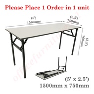 Banquet Table 5'x2.5' / Folding Table / Foldable Table / Training Table / Tuition Table / Study Tabl