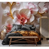 [VSZSW PRODUCT] Custom Floral 3D Wallpaper, 3D Wall Wallpaper, Custom 3D Wallpaper, IMI 3D Floral Wa
