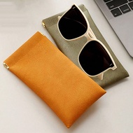 1 ชิ้น Soft PU แว่นกันแดดกระเป๋า ที่ใส่ออแกไนเซอร์จัดเก็บสำหรับทุกวัน-แบบพกพาบีบหนังด้านบนแว่นตาที่เ