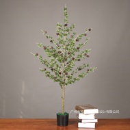 Simulation Pine Cypress Tree Indoor Features Flame Retardant PVC Pine Branch Decoration Small Pine C