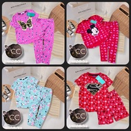 (1Y-6Y) Ready Stock HM Kids Design Pyjamas Playset Girl  Boy | Minnie | Unicorn| Superman | Baju Bud