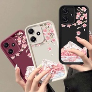 Pink Sakura Bloom Snow Mountain Shell For Oneplus 12 15 13 11 13T 8T 12R 11R 10R OnePlus Nord 5 4 3 