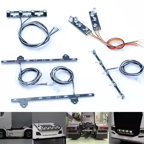 770S Roof Spotlight Side Skirt Lights Tail Light Board for 1/14 Tamiya RC Dump Truck SCANIA 770S 6×4