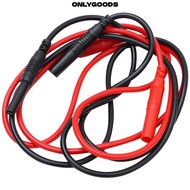 ONLYGOODS 1/2pcs Male-to-Female Banana Plug, Silicone 4mm Meter Test Lead Extension, Red&black 100CM