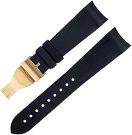 22mm Fluoro Rubber Special Watch band Special 41mm Dial For Tudor Strap Bay GMT Curved End Folding B