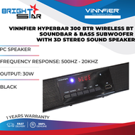 PC SPEAKER / VINNFIER HYPERBAR 300 BTR WIRELESS BT SOUNDBAR & BASS SUBWOOFER WITH 3D STEREO SOUND SP
