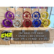 CNC MAGS FOR XMAX ( MOS 7 SPOKES DESIGN )