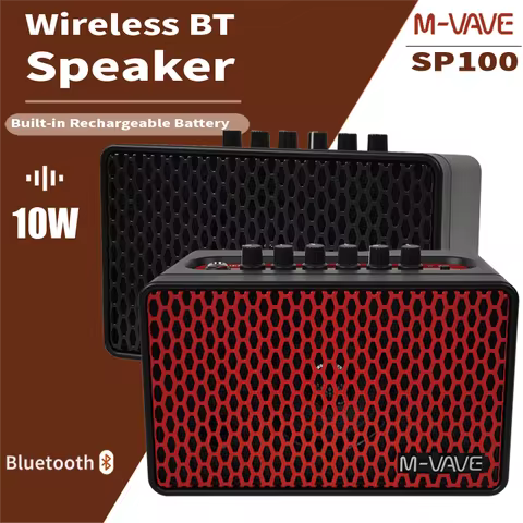 M-VAVE SP100 Portable Electric Guitar Bass Amplifier Amp Wireless BT Speaker 10W Rechargeable/8H Wor