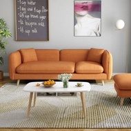 Nordic Fabric Sofa Small Apartment Combination Living Room Modern Minimalist Single Double Three-Seat Apartment Fabric Sofa