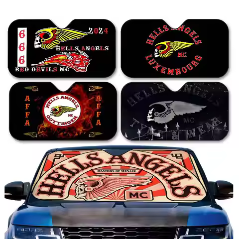 H-Hells A-Angels Personalized Windshield Sunshade Car Cover Sun Shade Auto Sun Visor Car-covers Car 