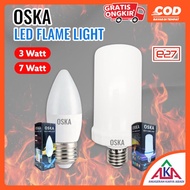 OSKA Flame Light Effect LED Bulb / Candle Bulb Cafe Torch 3 / 7W E27 SNI