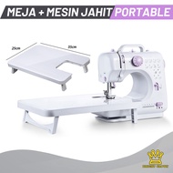 Bright Crown Terbaru Mesin Jahit Mini Portable 202A Mesin Jahit Multifungsi + Lampu Malam Rapi Kokoh