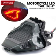 HOTWIND Motorcycle LED Tail Light Rear Brake Lamp Integrated Turn Signal Light for Yamaha MT-07/25 R