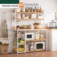 Homedoki Rak Microwave / Rak Penyimpanan Serbaguna / Rak Dapur Microwave Kamar / Rak Perlengkapan Da