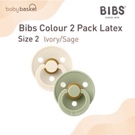 Bibs Colour 2 Pack Latex Size 1 Vanilla/Peach