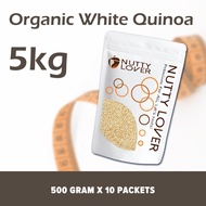 5KG Nutty Lover Organic White Quinoa Peru (500Gram x 10)