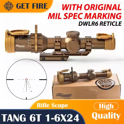 Tactical 6T SCOPE 1-6X24mm FFP First Focal Plane Riflescope DWLR6 Illuminated Reticle w/30mm ALPHA-M