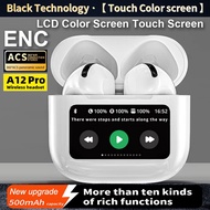 A12 TWS Screen Wireless Bluetooth Earphones Supper Bass Smart Touch Screen Earbuds with microphone
