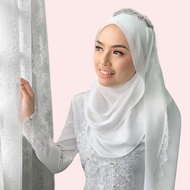 | BIDANG 45 | TUDUNG NIKAH | BRIDE WEAR | BAWAL OFF WHITE PURE WHITE PUTIH
