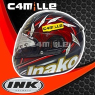 HELM INK FUSION #3 BLACK RED FULL FACE