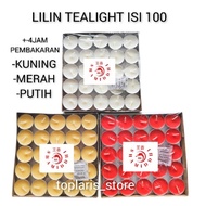 LILIN Aromatherapy Tealight Cafe Candles, 100 pieces, 4 hours