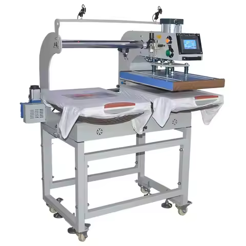 Automatic Sliding Double-station Pneumatic Heat Press Machine 38x38 40x50 40X60 T-shirt Heat Press G