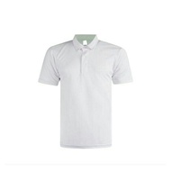 Men’s White Plain Polo Shirt sport short sleeve collar | baju t-shirt putih lelaki kosong sukan kola