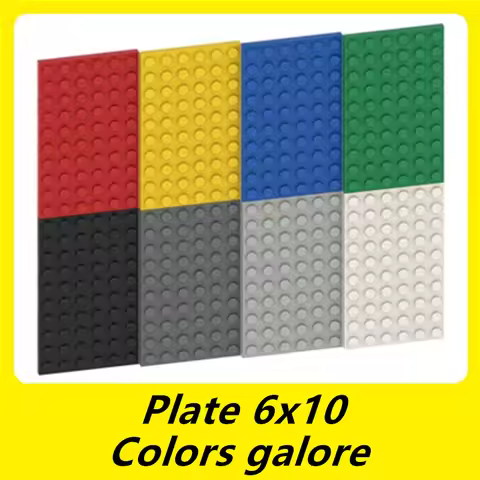 10PCS PLATE 6x10 Dots Compatible with 3033 Baseplate Self-Locking Bricks Building Blocks Toys Access