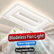 Bladeless Ceiling Fan anti-Flash Frequency DC Ceiling Fan (Tri-Color Light and Remote) SG
