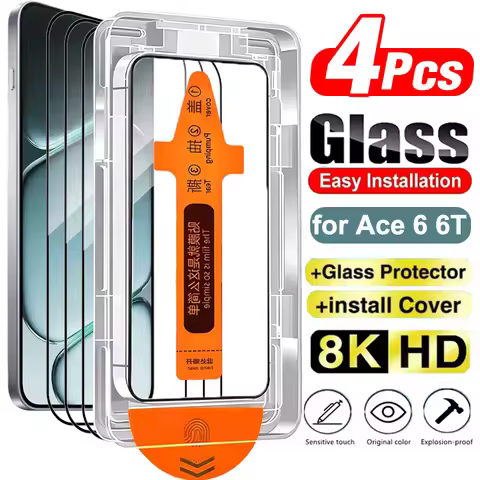 For OnePlus Ace 6 6T Screen Protector with Easy Installation Kit Dust Free Tempered Glass Films for 