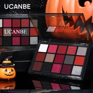 UCANBE Eyeshadow Palette 15 Color Eyeshadow Palette Red Black High Saturation Smoky Makeup