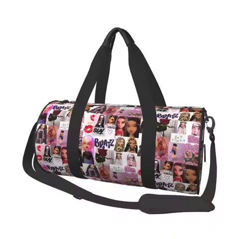 Bratz Dolls Aesthetic Large Duffle Gym Bag Multi-Functional Duffle Travel Bags Handbags Fitness bag