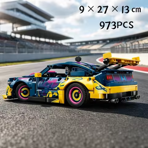 Hot Sales 973PCS Building Blocks Custom Creative Toys Ford Mustang Car DIY Unique Assemble Toys for 