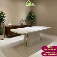 Dining Table ~ Meja Makan ~ 8 Seater 6 seater ~ Marble Dining Table ~180cmx100cm ~210cm x 100cm