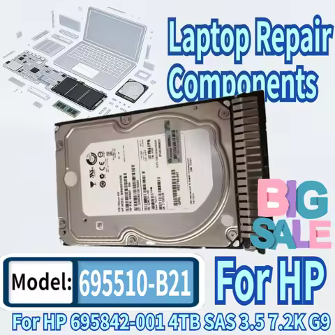 For HP 695510-B21 695842-001 4TB SAS 3.5 7.2K G9 Server Hard Disk SSD