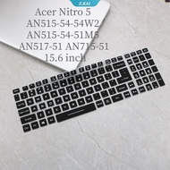 Waterproof Laptop Keyboard Cover 15.6 inch Keyboard Cover Acer Nitro 5 AN515-54-54W2 AN515-54-51M5 AN517-51 AN715-51 Laptop Keyboard Cover Silicone Dust Film [ZK]