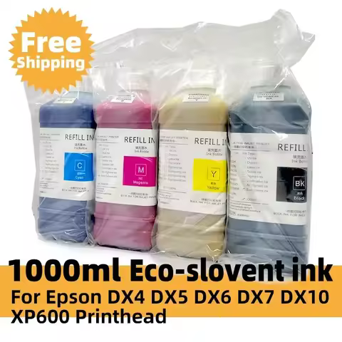 1000ML Eco-Solvent Ink For Epson DX4 DX5 DX6 DX7 DX10 XP600 Printhead for Mimaki JV33 CJV300 JV5 CJV