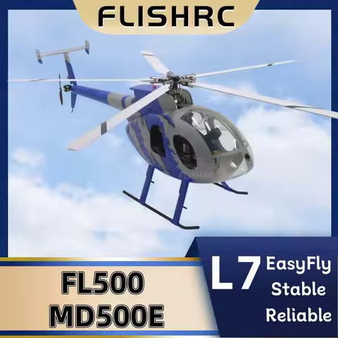MD500E G-Jive 500 Size GPS RC Helicopter Scale 6CH with L7 Flight Controller Flat Convex Main Blades