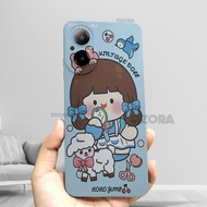 Sizora OFFICIAL - KT106- HP CASE For REALME C67 & OPPO RENO 7Z 5G Cartoon Image SOFTCASE PROCAMERA C