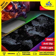 GO Gaming Mouse Pad XL World Map with LED RGB - RGB-03 [Digital Zone JKT]