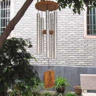 Silk Screen Buddhist Sutra Heart Sutra Metal Aluminum Tube Wind Chime Pendant Fanyin Temple Sutra To