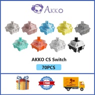 AKKO CS Switch 3-Pin/5-Pin Hot Swappable Custom Keyboard Switch High Compatibility 70PCS Adaptation 65% Mechanical Keyboard