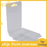 100 Packs Wax Melt Clamshells Molds Square, 6 Cavity Clear Plastic Cube Tray for Candle-Making & Soa