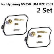Carburetor Kit 2 Set For Aquila UMV2C For Hyosung GV250 UM V2C 250T Main Jet