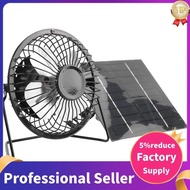 5W 5V Solar Panel Powered Fan, Mini Portable Ventilation Cooling Fan 4-Inch USB Portable Fan for Cam